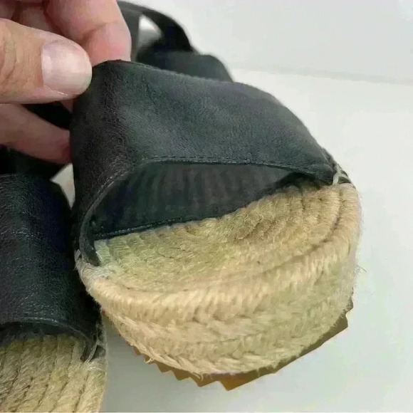 Eileen Fisher Willow Tumbled Leather Wedge Espadrille - Picture 15 of 16